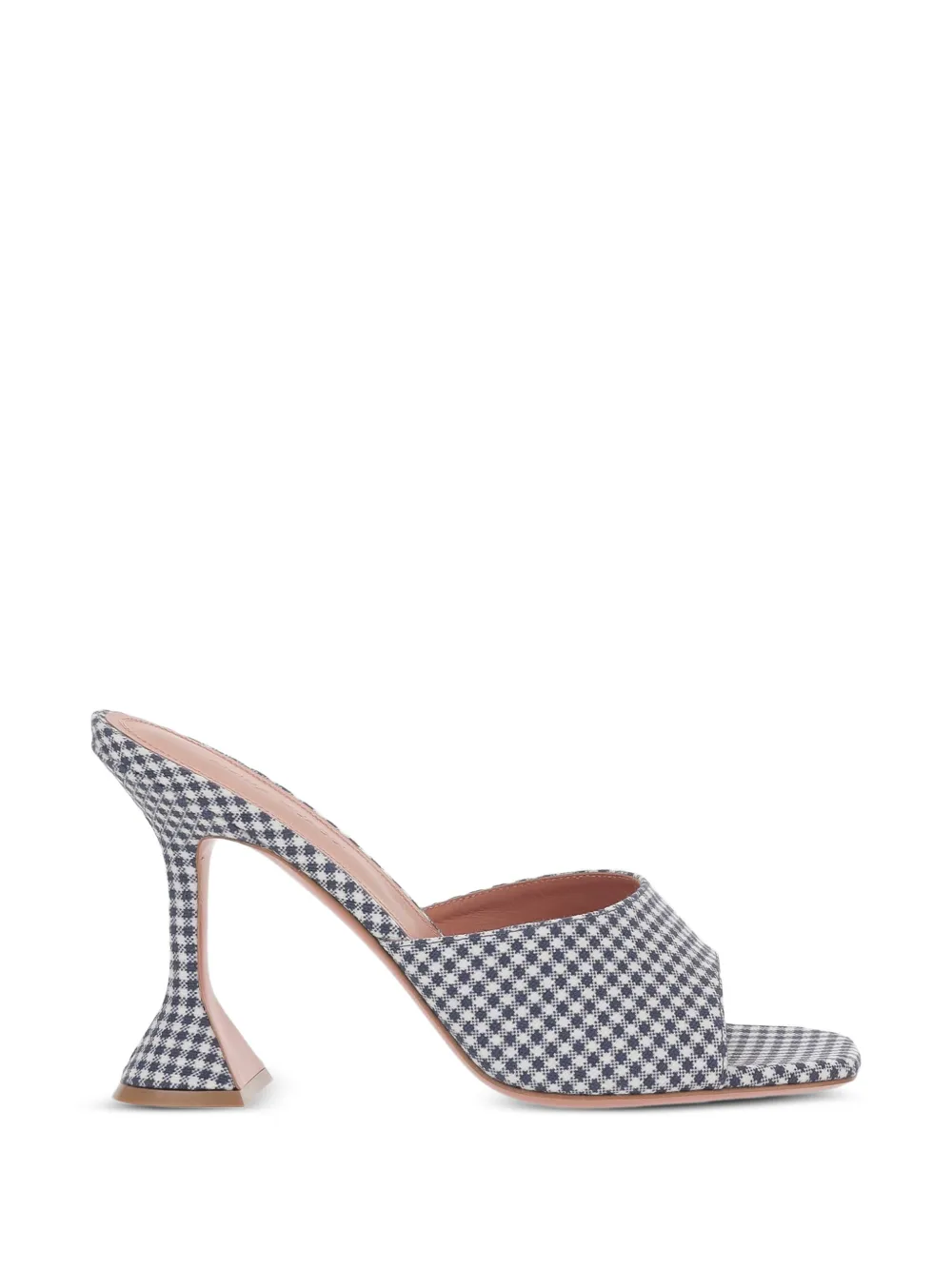 Amina Muaddi Lupita gingham-pattern sandals Blauw