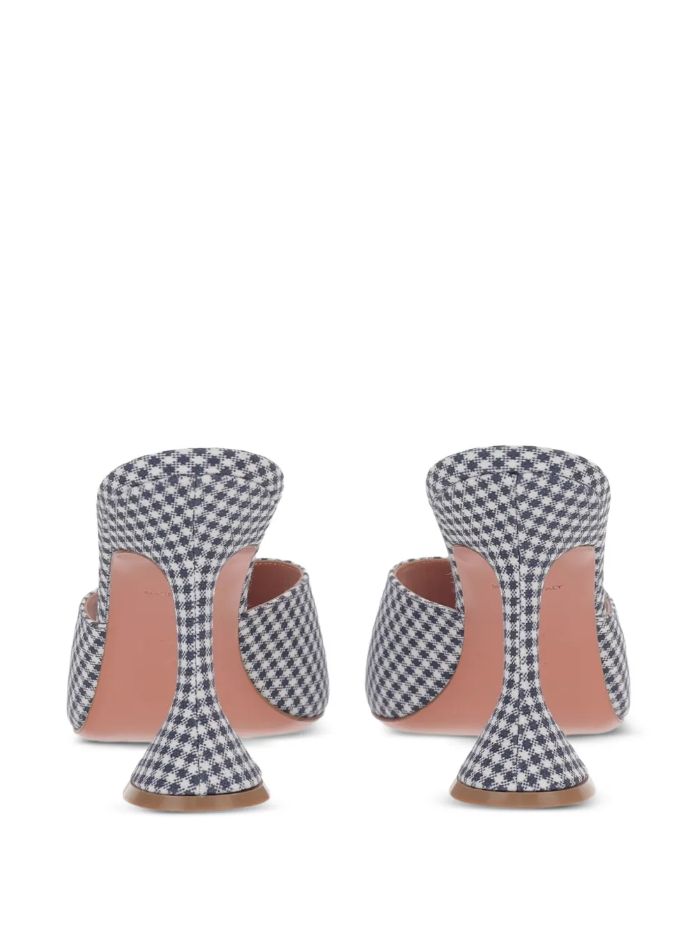 Amina Muaddi Lupita gingham-pattern sandals Blauw
