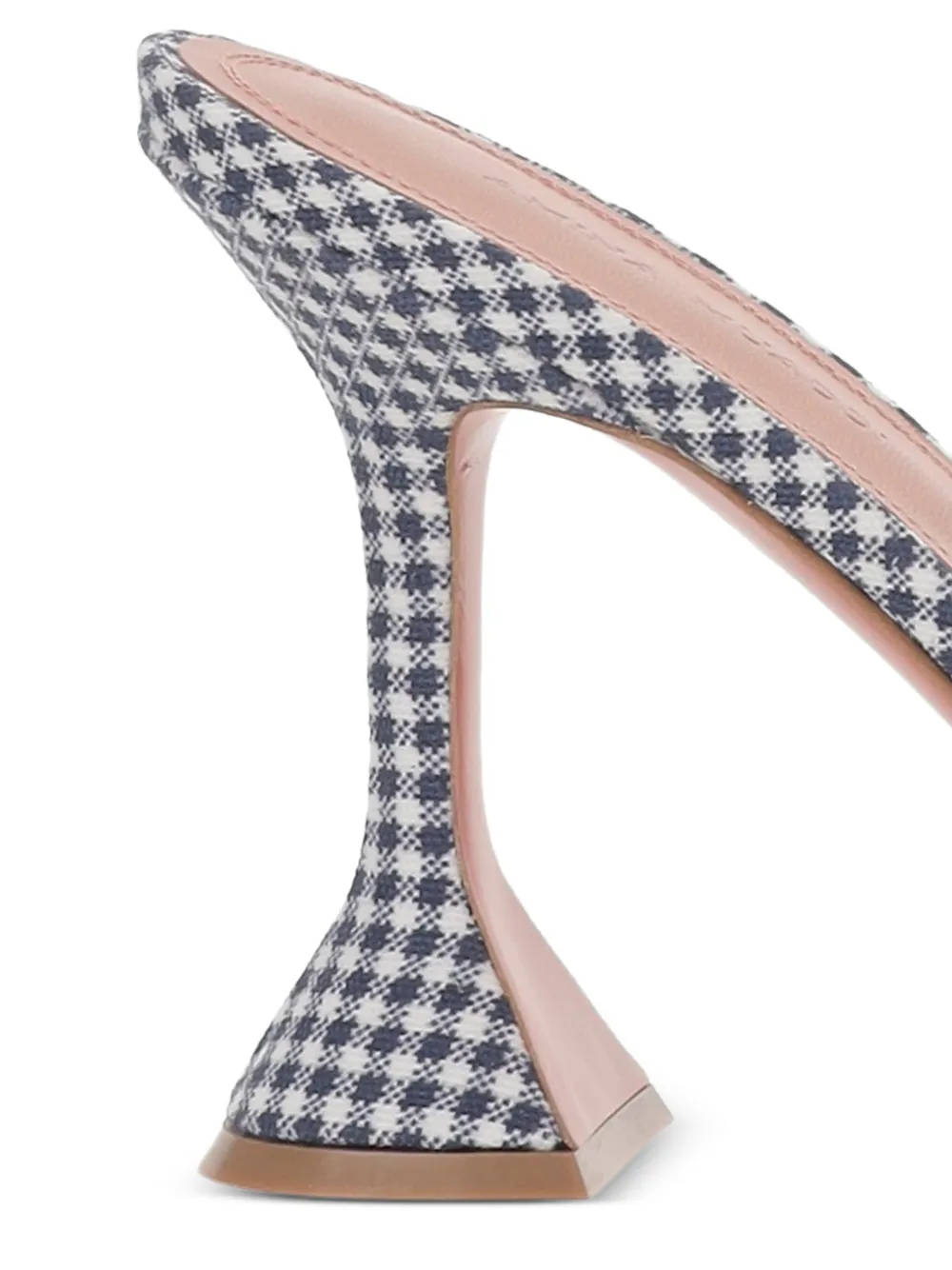 Amina Muaddi Lupita gingham-pattern sandals Blauw