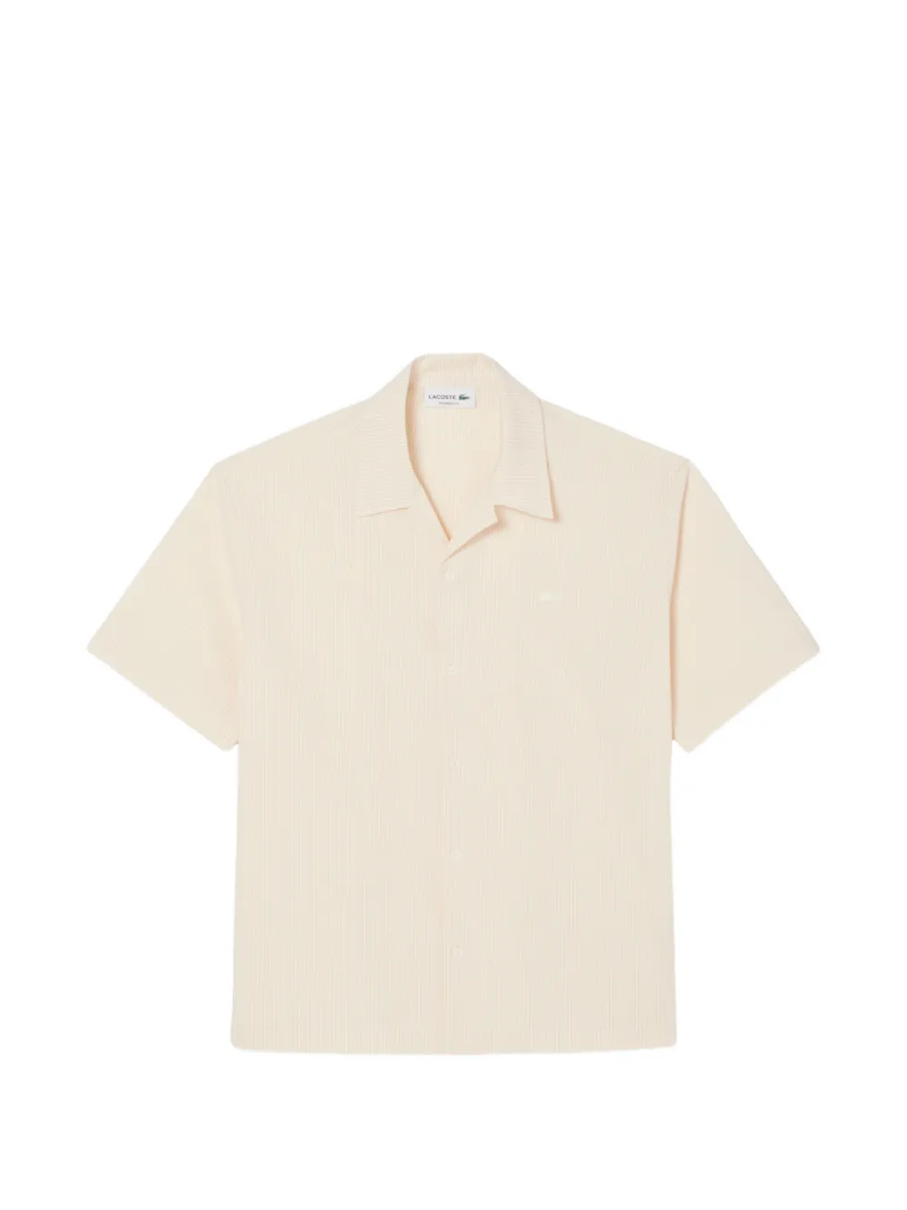 Lacoste striped seersucker shirt - Nude