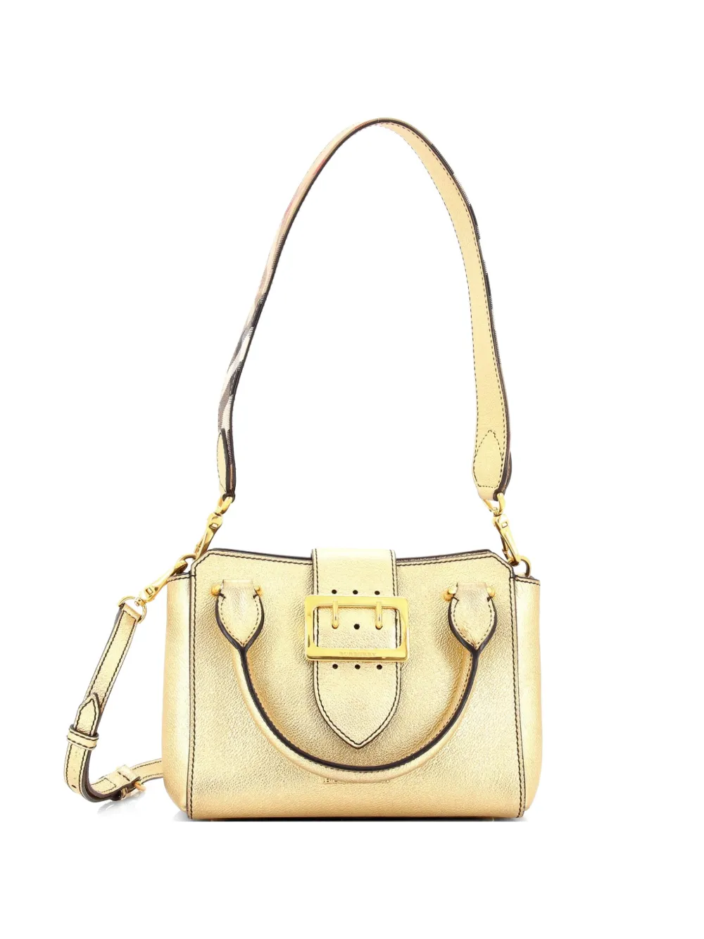 Burberry Pre-Owned Buckle Leather Small tote bag - Oro