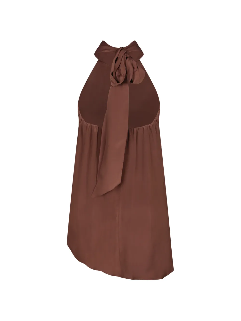 Federica Tosi Asymmetrische crêpe top Bruin
