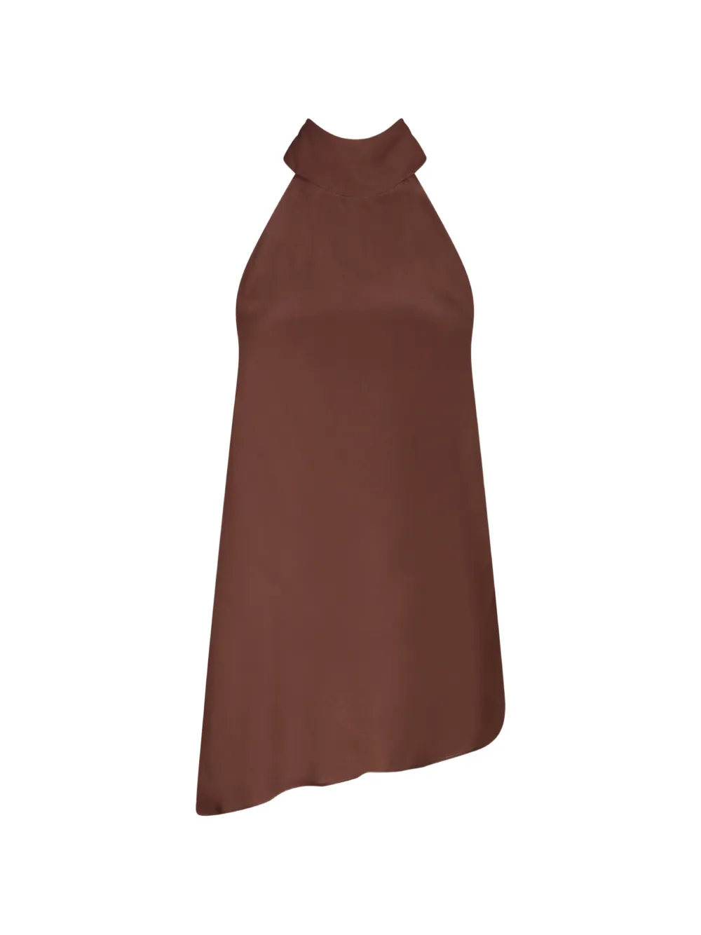 Federica Tosi asymmetric crepe top - Marrone