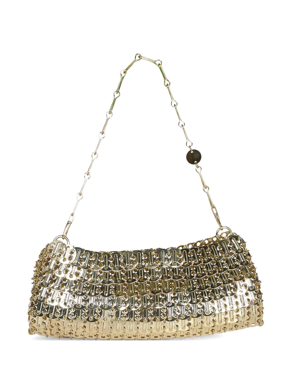 Rabanne disc-embellished chain-link shoulder bag - Oro