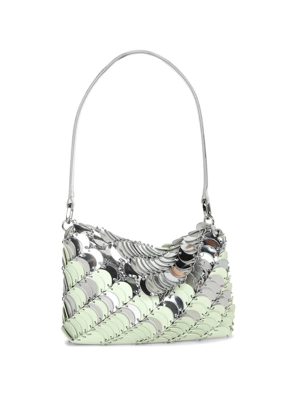 Rabanne sequin-embellished shoulder bag - Argento