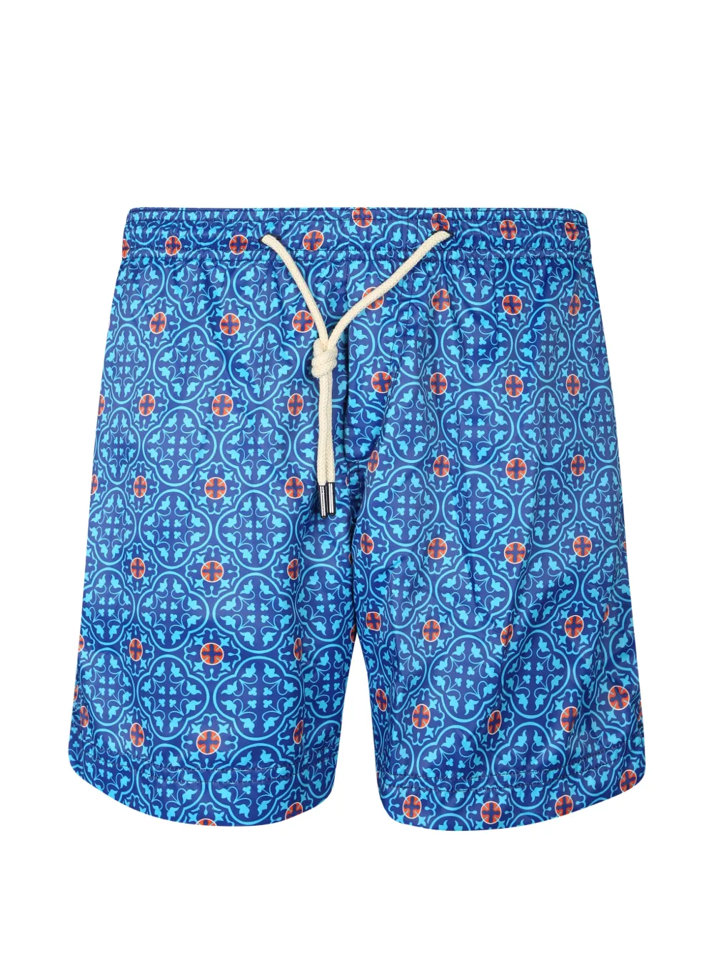 PENINSULA SWIMWEAR Vendicari geometric-print drawstring swim shorts - Blu