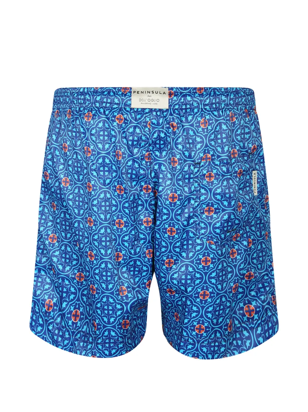 PENINSULA SWIMWEAR Vendicari zwembroek met geometrische print en trekkoord Blauw