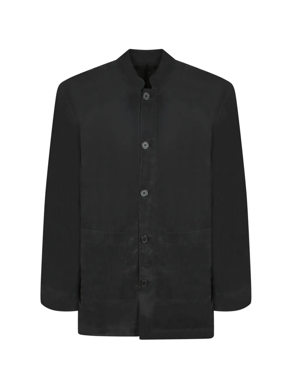 Officine Generale Soren mandarin-collar button-up jacket - Nero