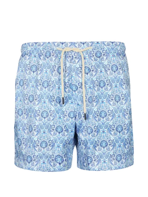 PENINSULA SWIMWEAR paisley-print drawstring swim shorts