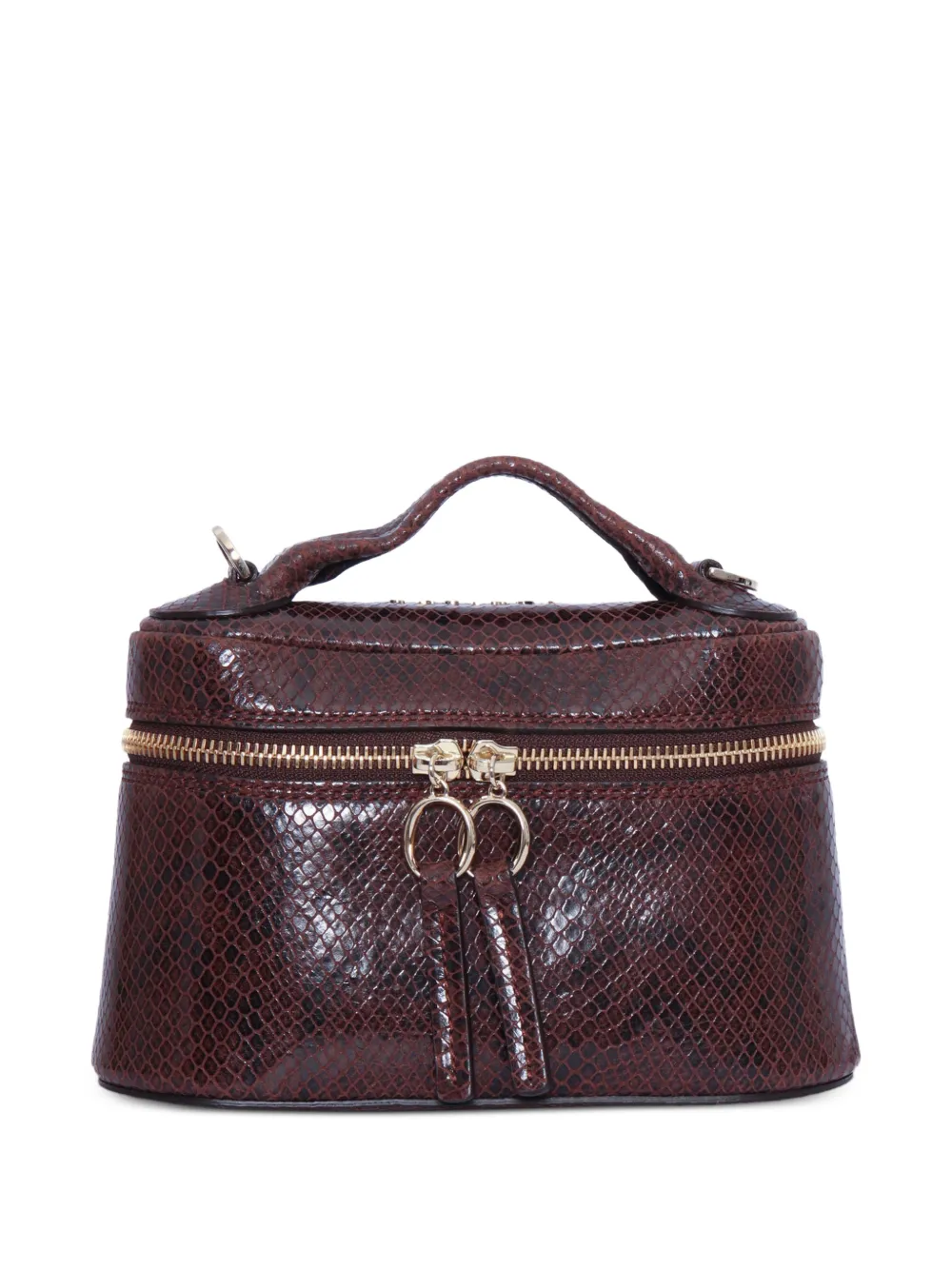 Orciani mini Joy Exotic snakeskin-effect leather tote bag - Marrone