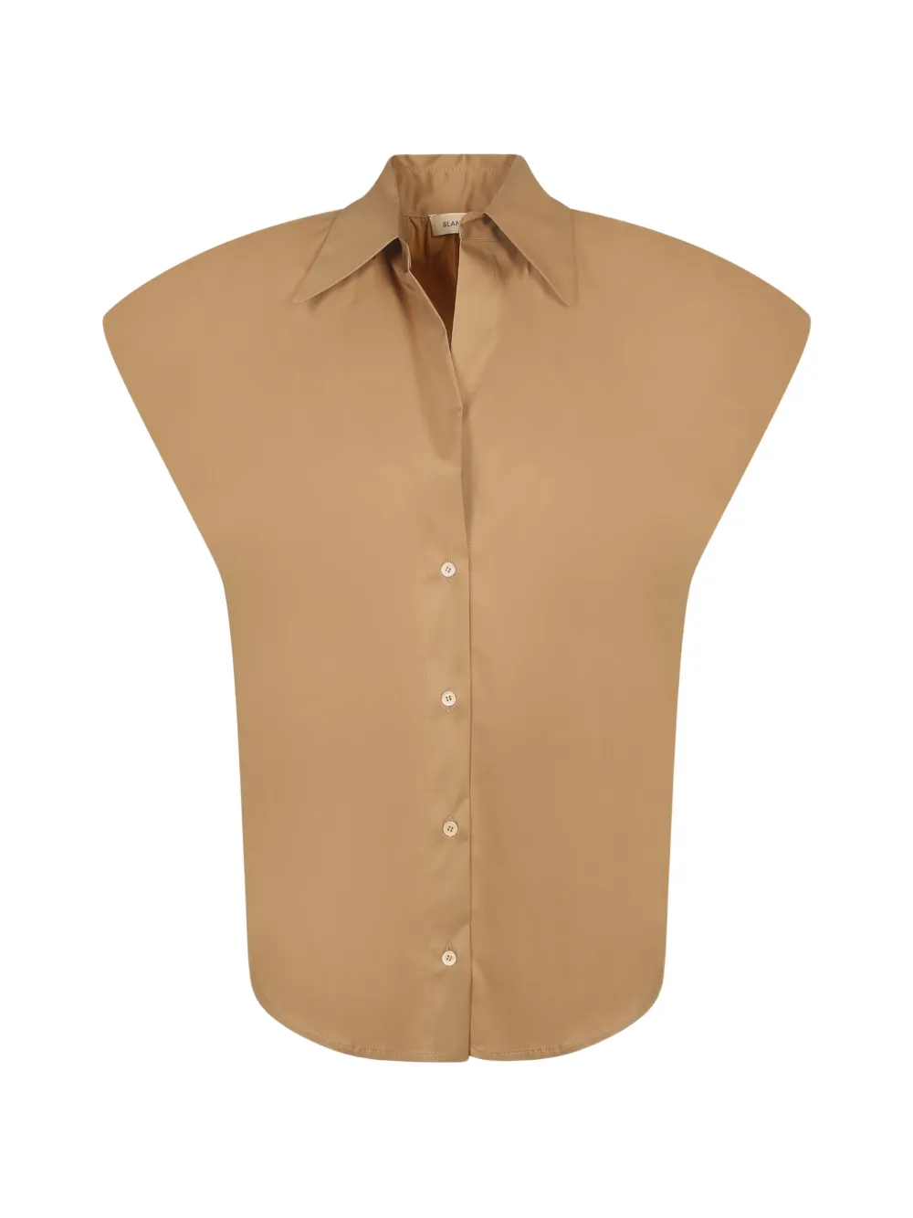 Blanca Vita sleeveless cap-shoulder shirt - Toni neutri