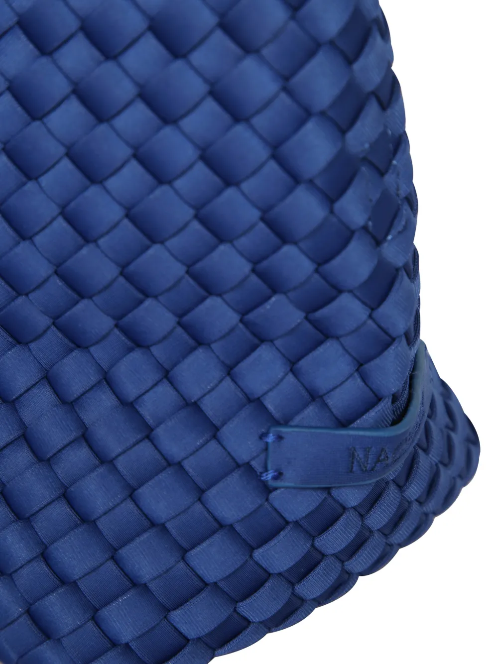 NAGHEDI St. Barths geweven shopper met handvat Blauw