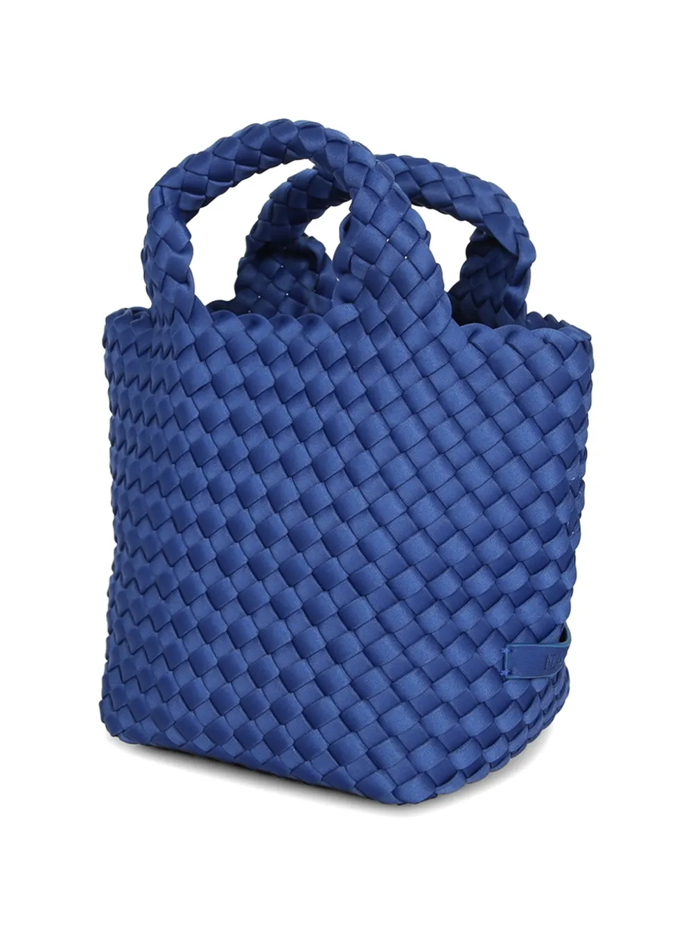 NAGHEDI St. Barths geweven shopper met handvat Blauw