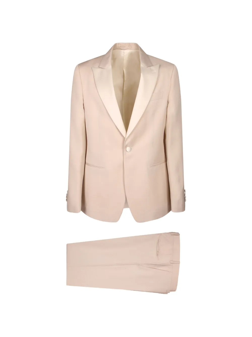Lardini satin-lapel single-breasted suit - Toni neutri