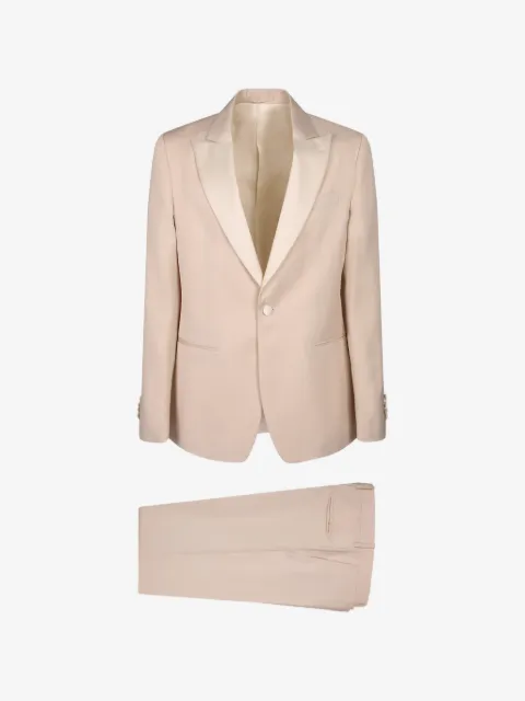 Lardini satin-lapel single-breasted suit