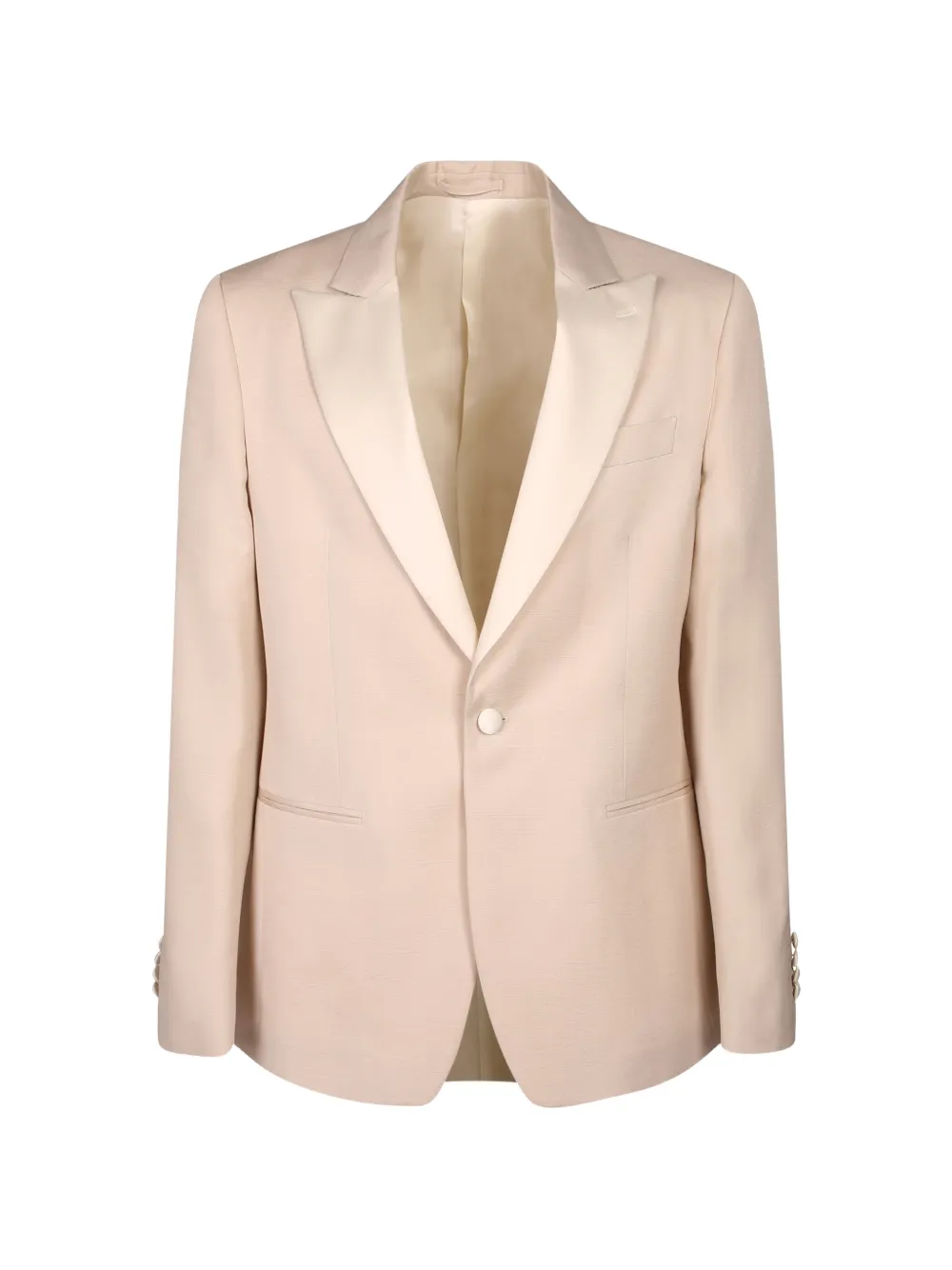 Lardini satin-lapel single-breasted suit Beige