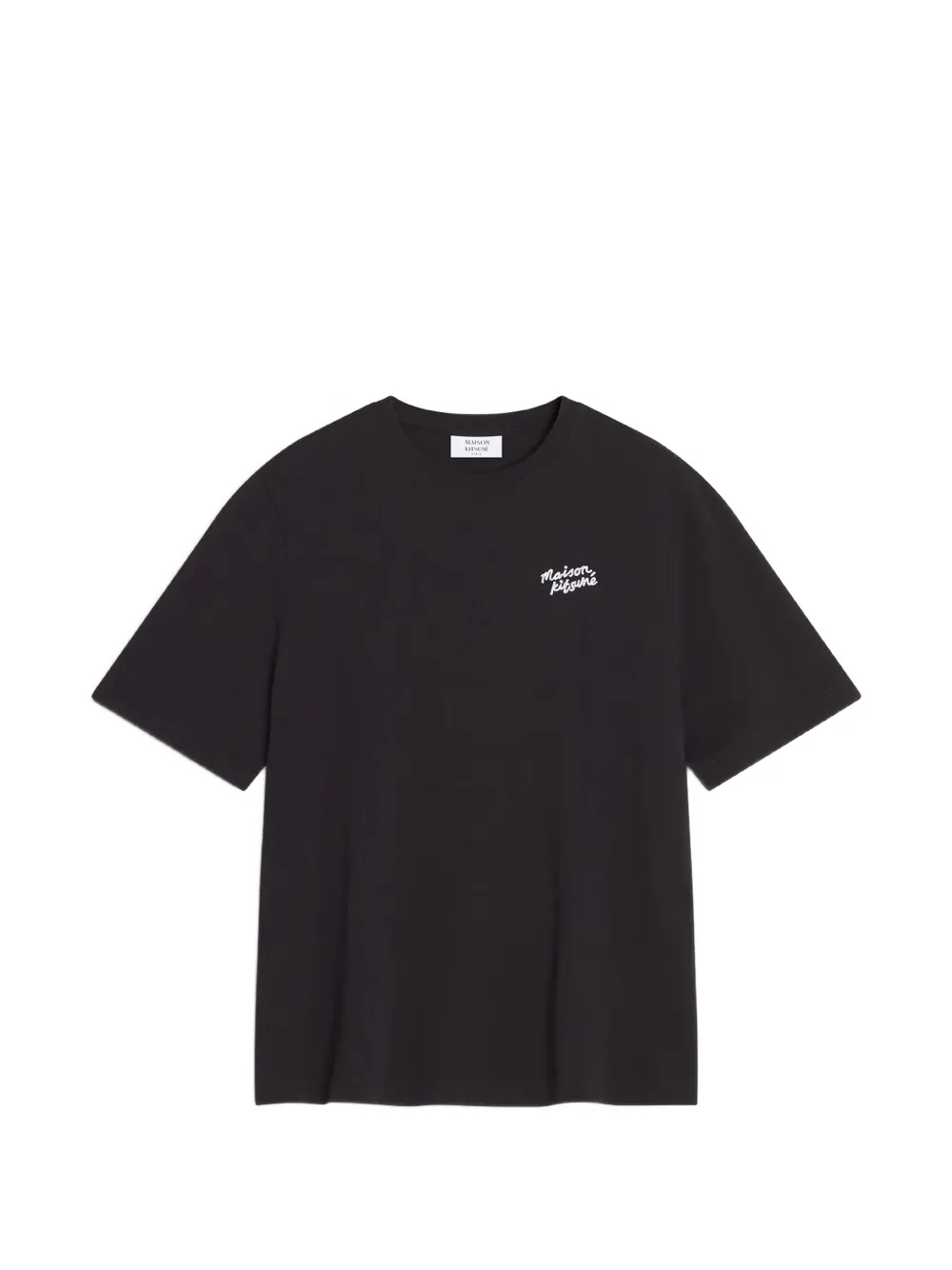 Maison Kitsuné Handwriting T-Shirt mit Logo-Stickerei - Schwarz