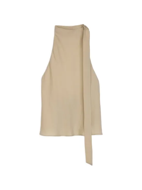 Alysi halterneck tie-detail top