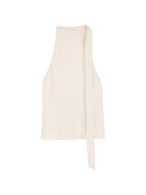 Alysi halterneck tie-detail top