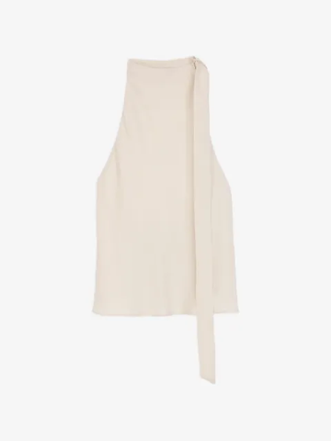 Alysi halterneck tie-detail top