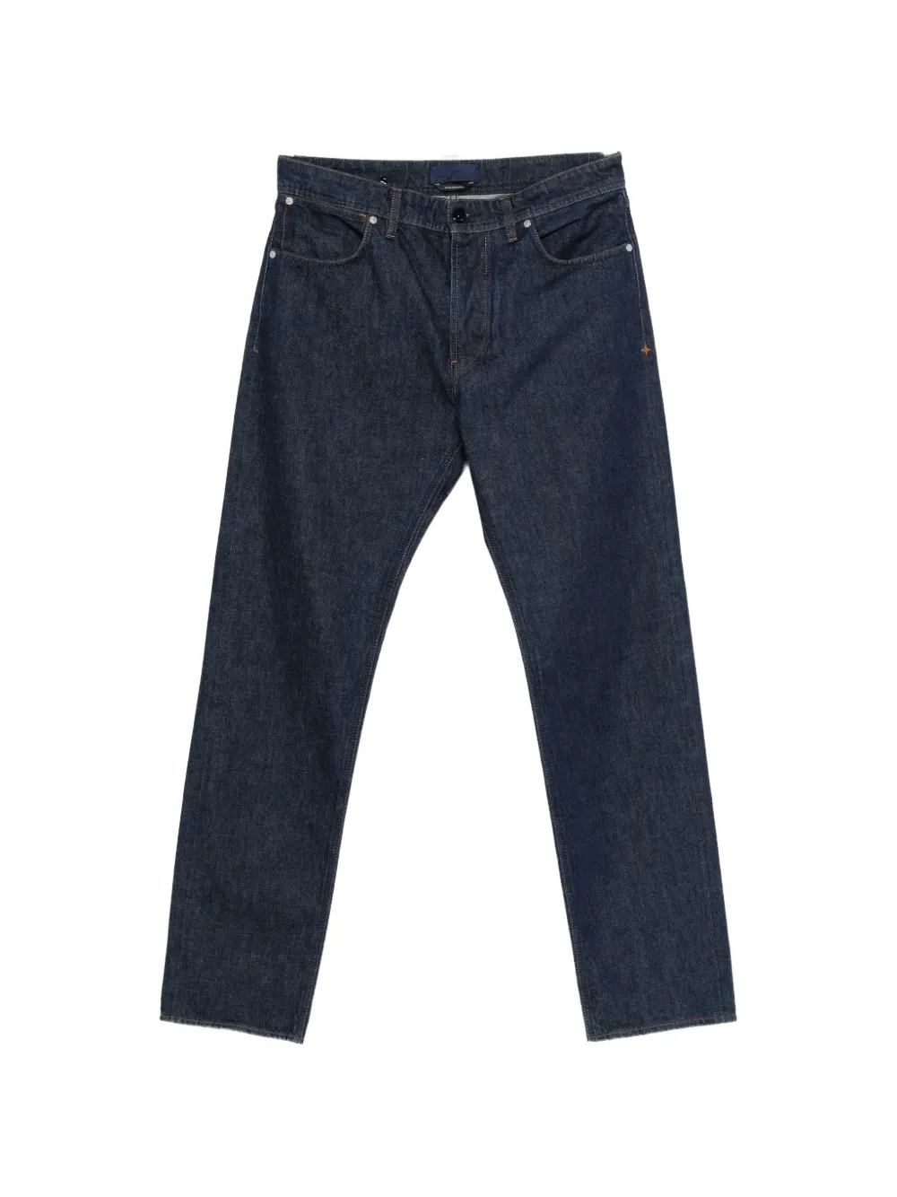 Stone Island logo-patch straight-leg jeans - Blu