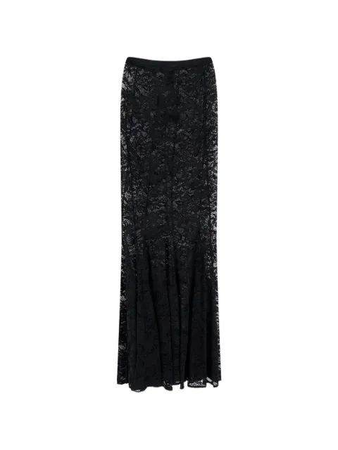 ACTUALEE lace-panelling flared maxi skirt