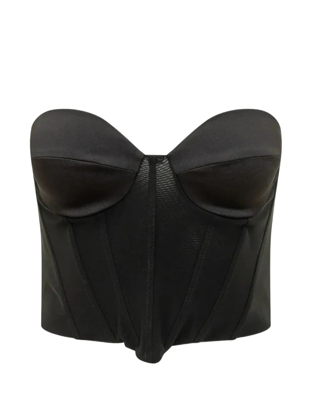 ACTUALEE corset-style sweetheart-neck bustier - Nero