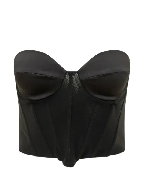 ACTUALEE corset-style sweetheart-neck top