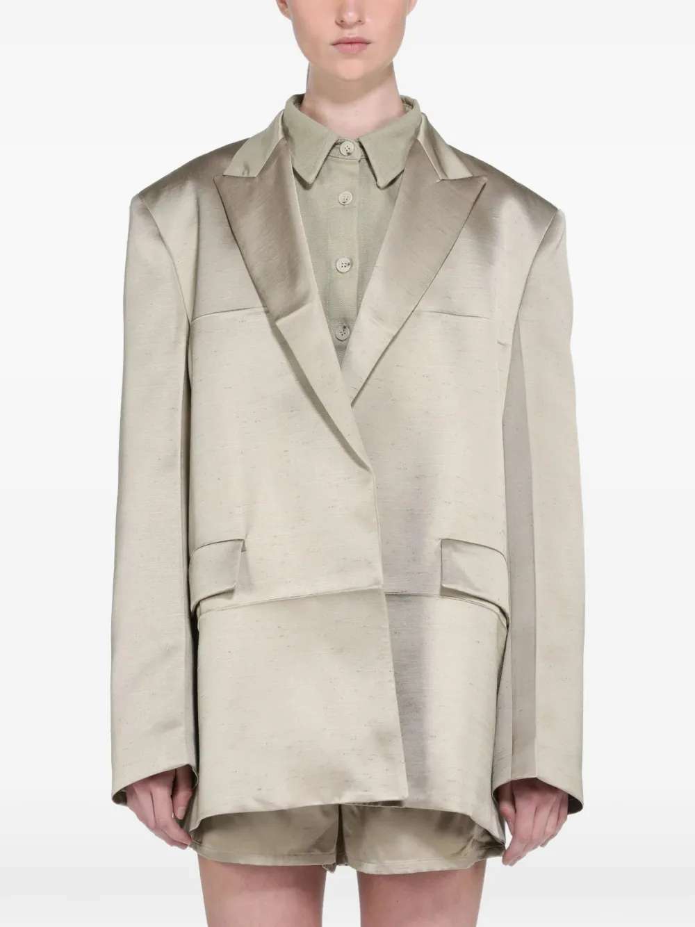 Nº21 oversized single-breasted blazer - Green