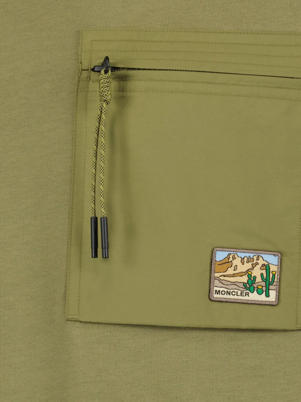 Moncler Grenoble T-shirt met ritszak Groen