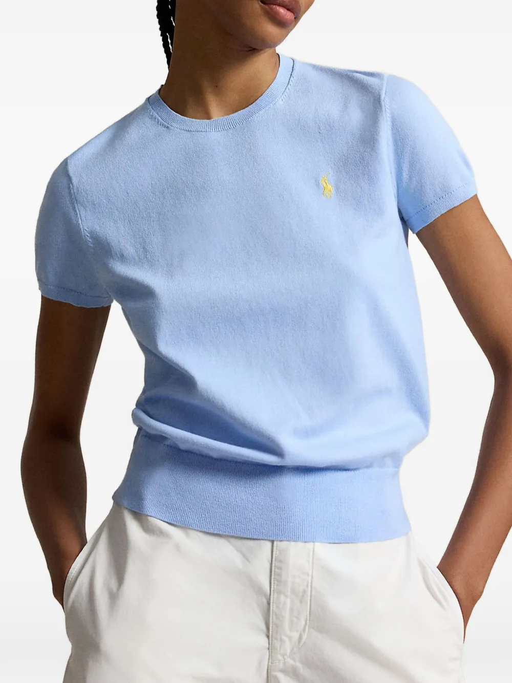Polo Ralph Lauren Trui met ronde hals en korte mouwen Blauw