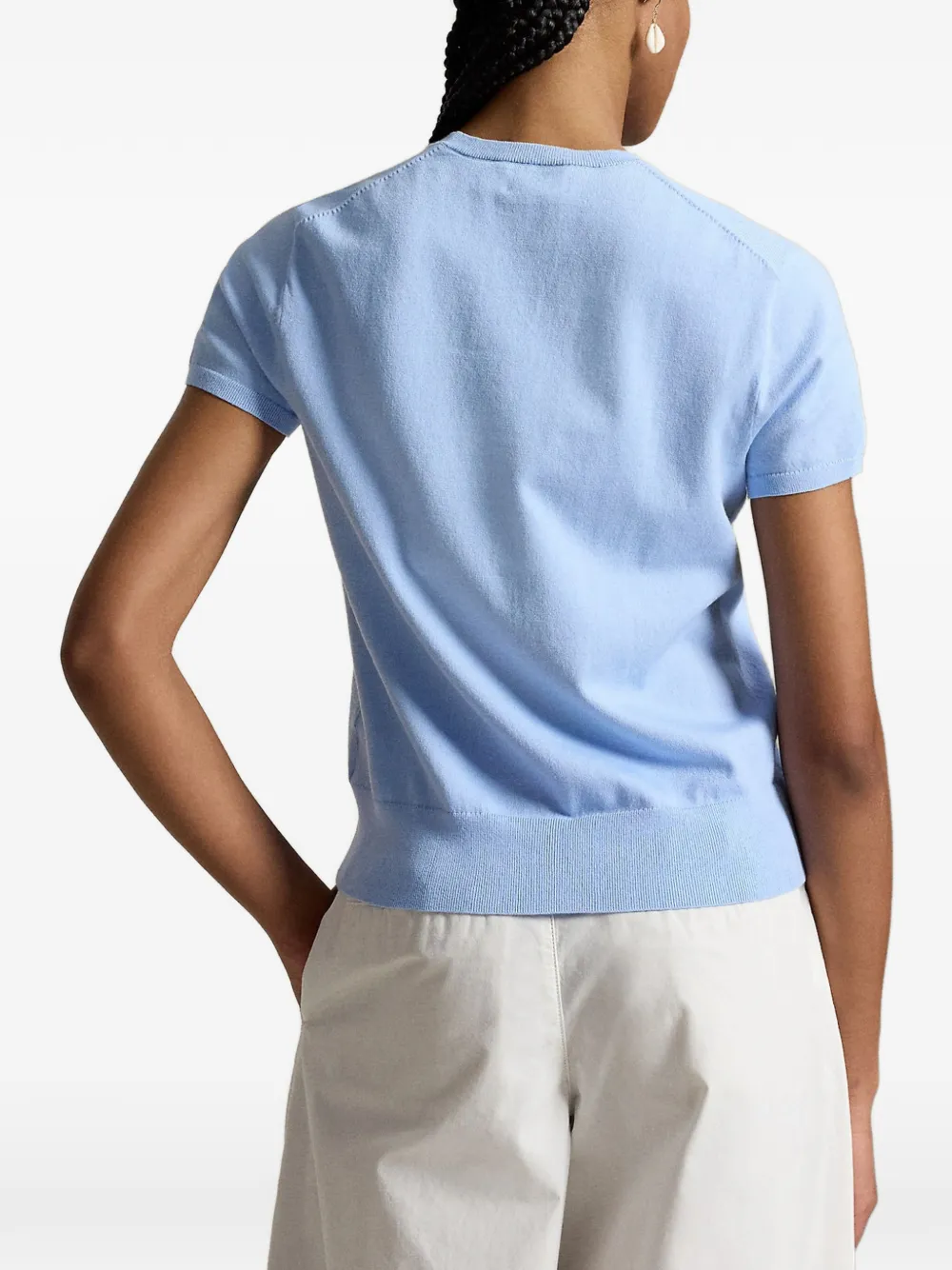 Polo Ralph Lauren Trui met ronde hals en korte mouwen Blauw