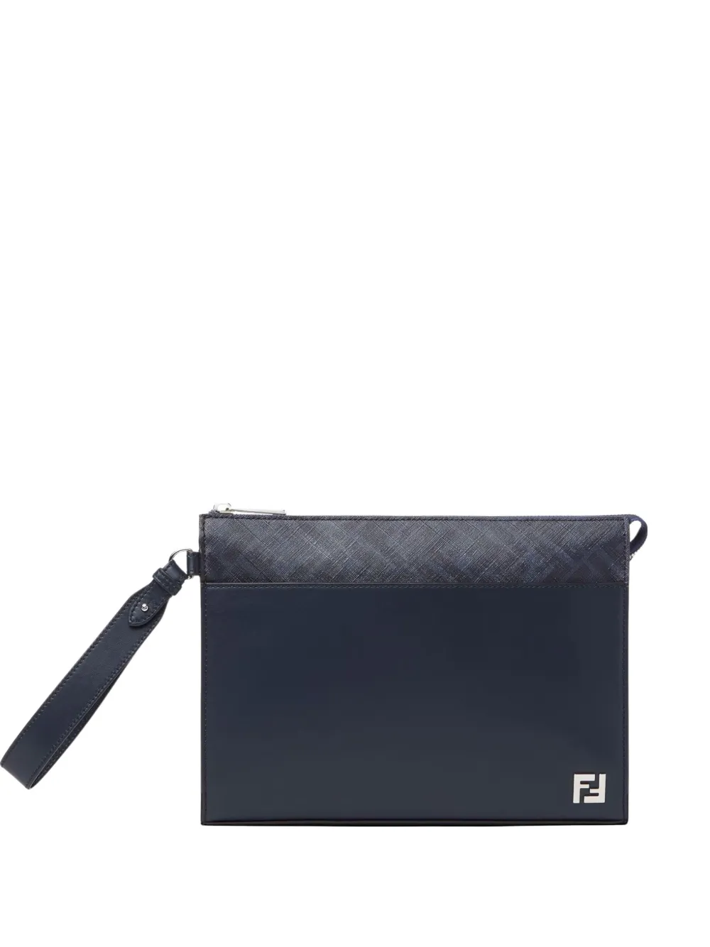 FENDI FF Squared clutch bag - Blu