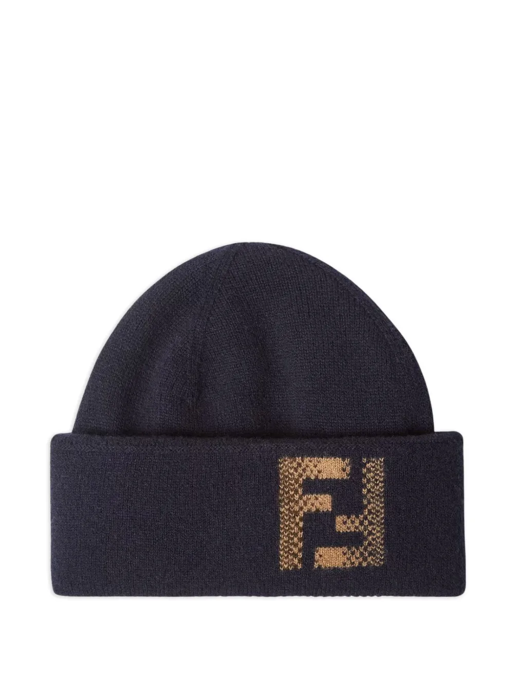 FENDI FF logo beanie hat - Blu