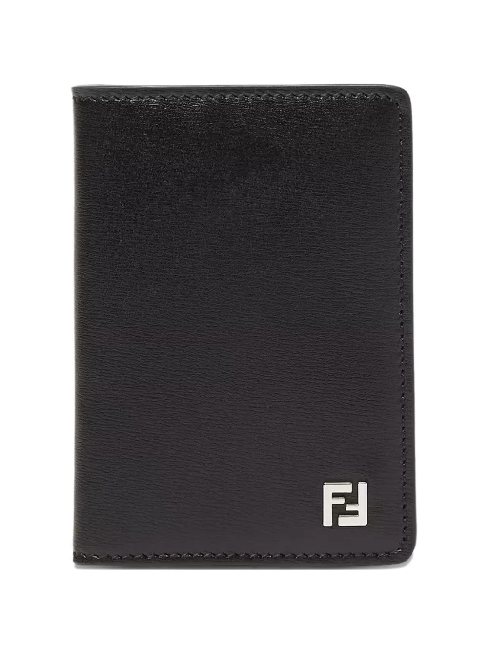 FENDI FF logo-plaque card holder - Nero