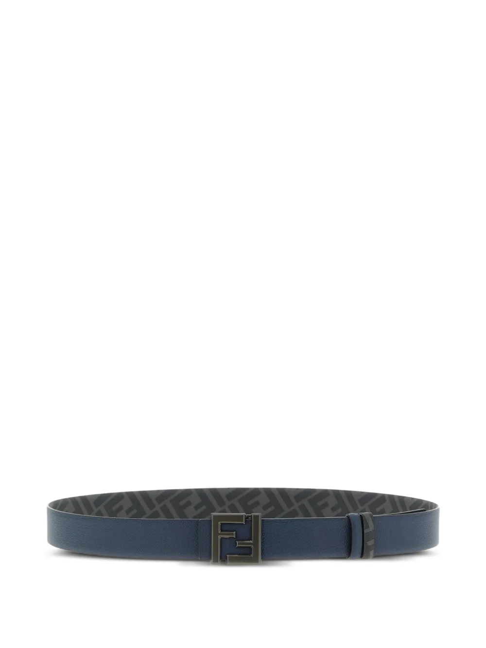 FENDI FF logo-print reversible belt - Blu