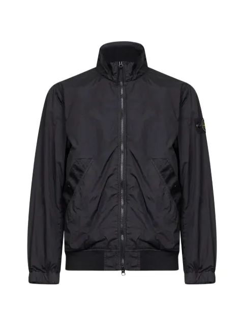Stone Island logo-patch ribbed-trim lightweight jacket