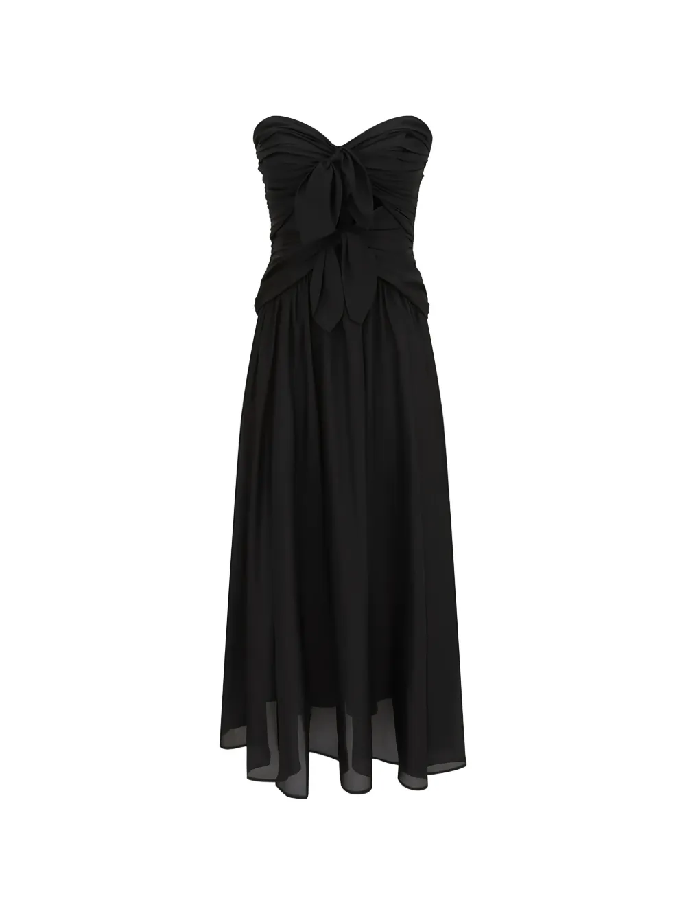 ZIMMERMANN Aster tie-detail midi dress - Black