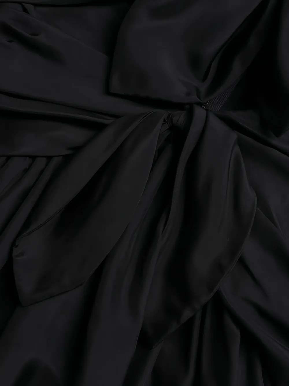 ZIMMERMANN Aster midi-jurk met strikdetail Zwart
