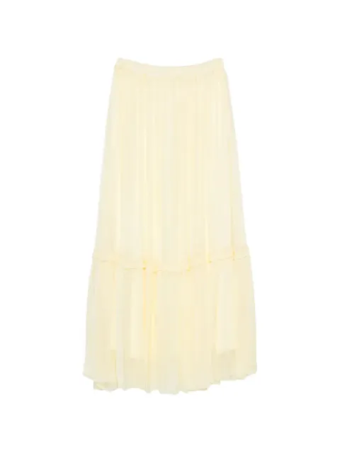 SOLOTRE tiered ruffled maxi skirt