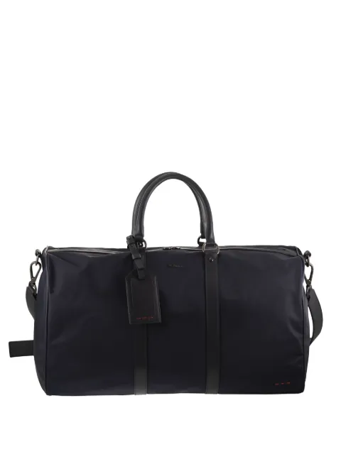 Kiton leather-trim duffel bag