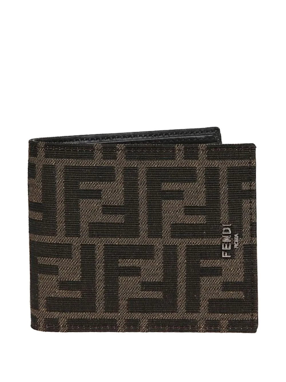 FENDI FF logo bi-fold wallet - Marrone