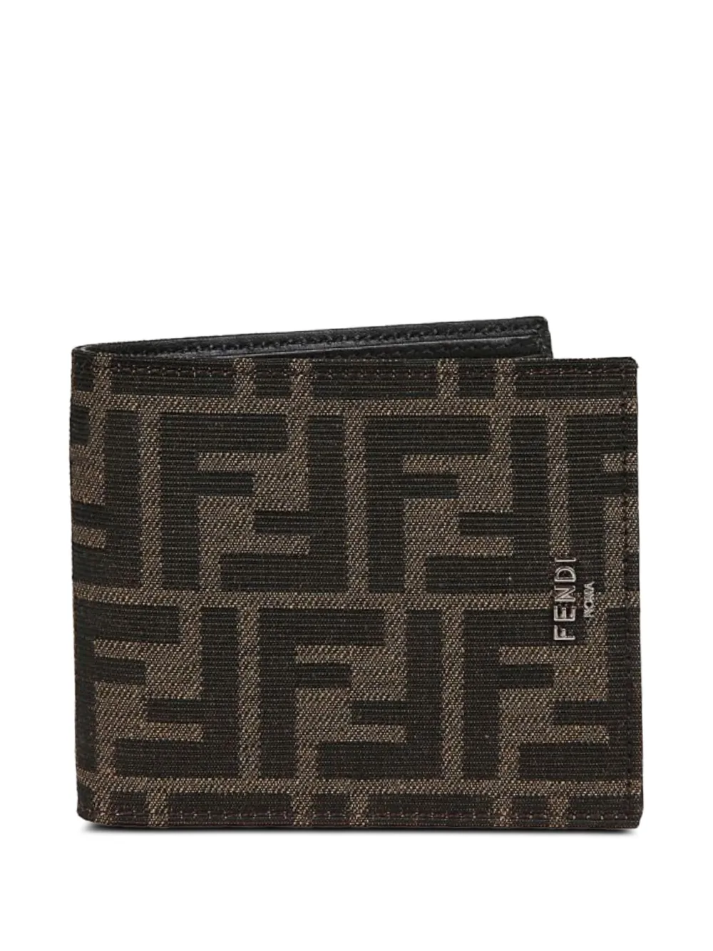 FENDI FF logo bi-fold wallet - Marrone