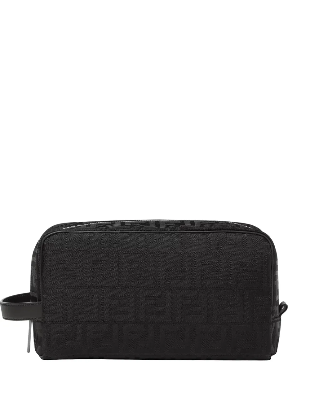 FENDI FF logo-jacquard clutch bag - Nero