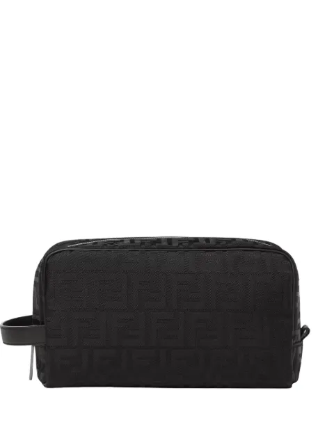 FENDI FF logo-jacquard clutch bag