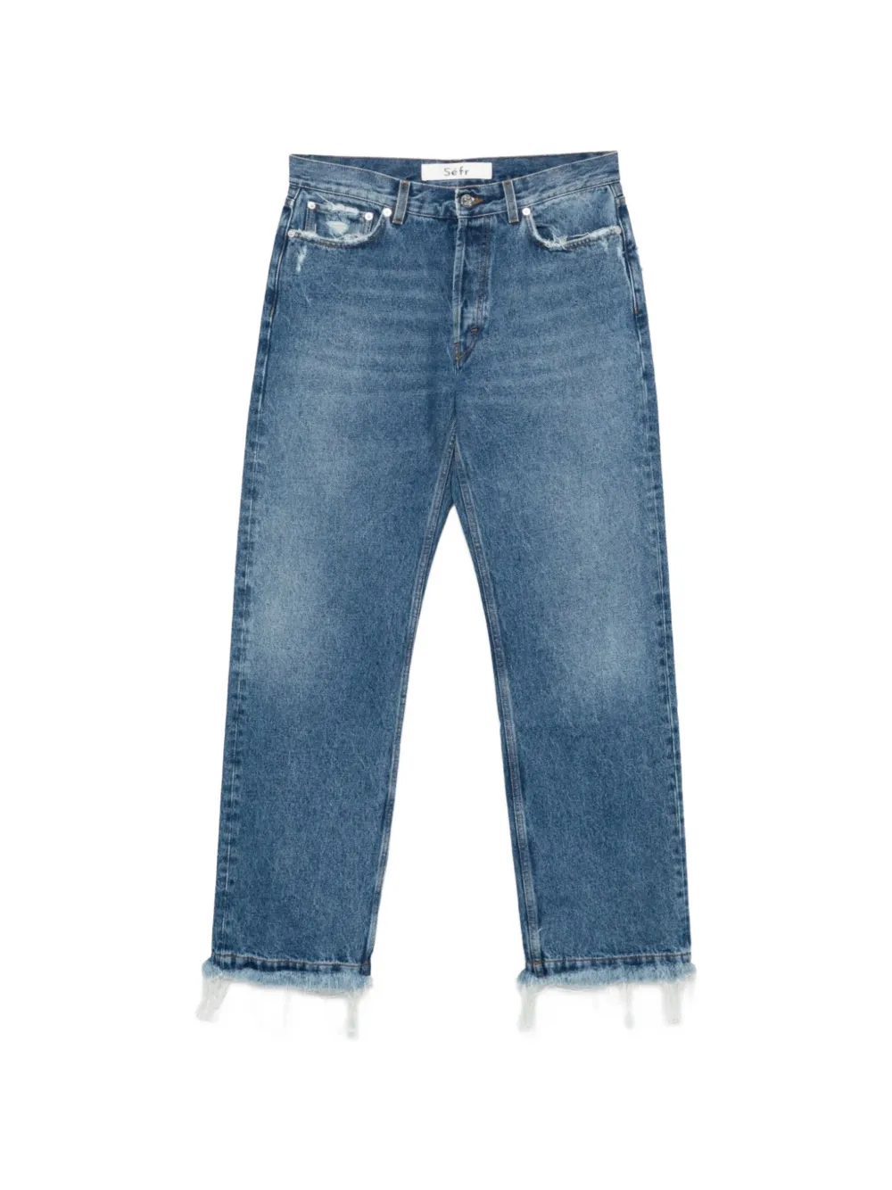Séfr frayed-detail jeans - Blu