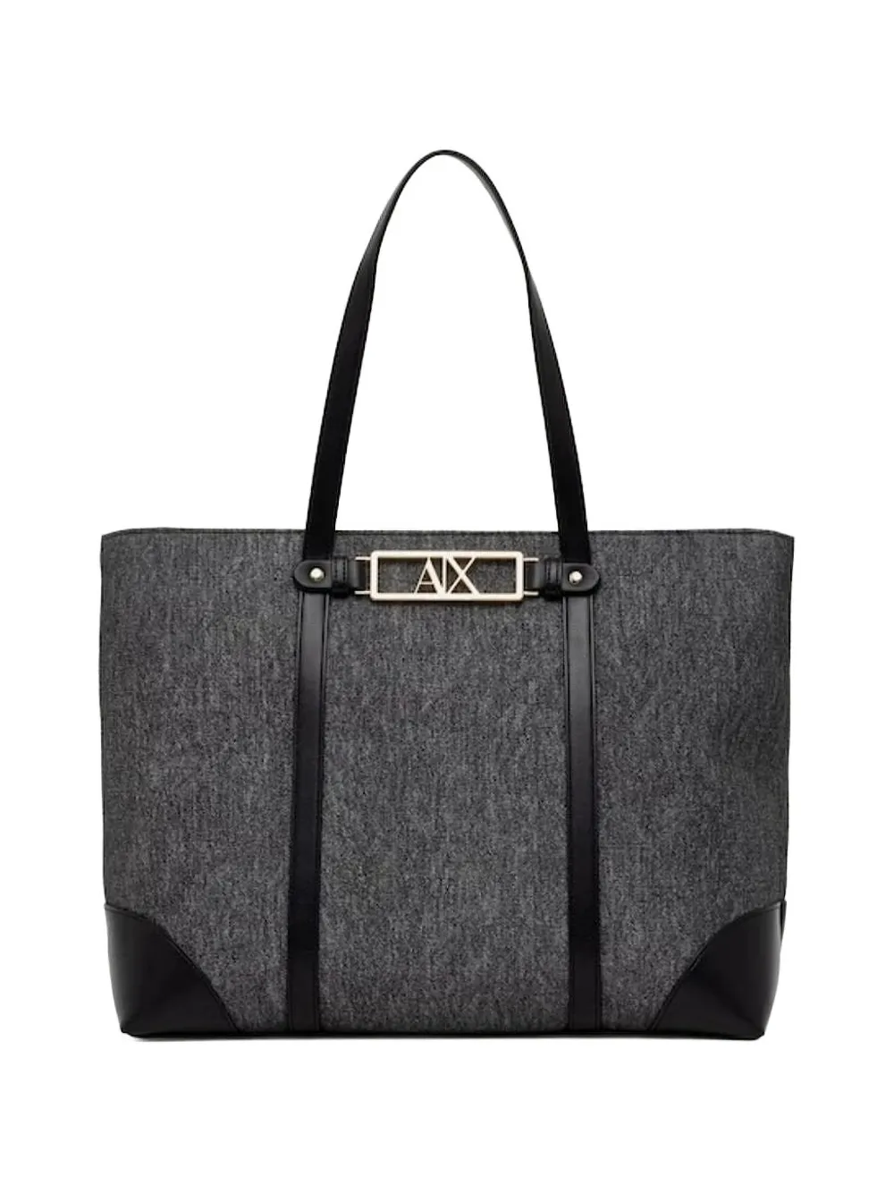 Armani Exchange logo-plaque tote bag - Nero