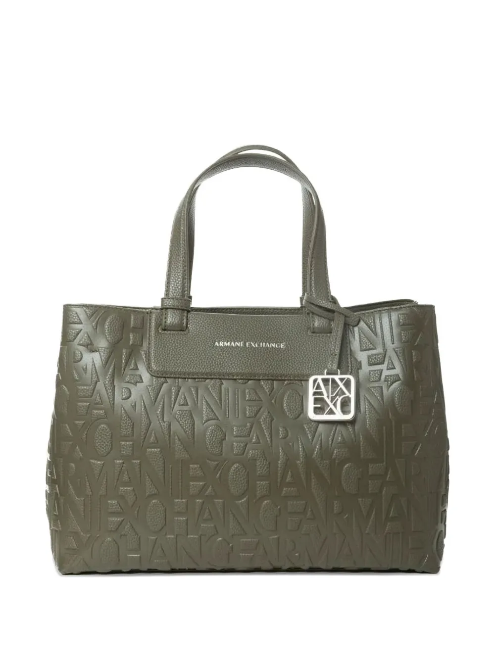 Armani Exchange logo-embossed tote bag - Verde