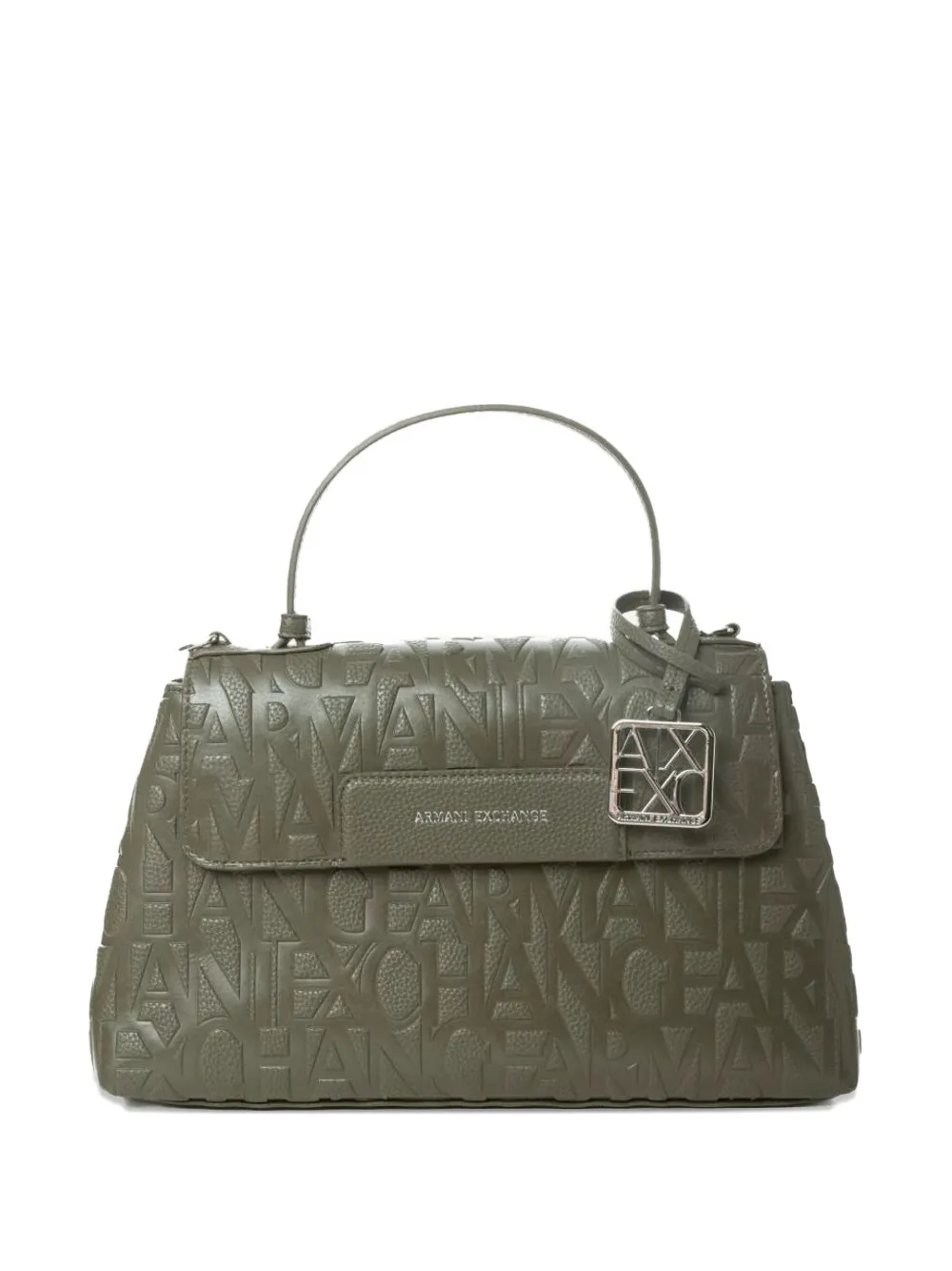 Armani Exchange Liz logo-embossed tote bag - Verde