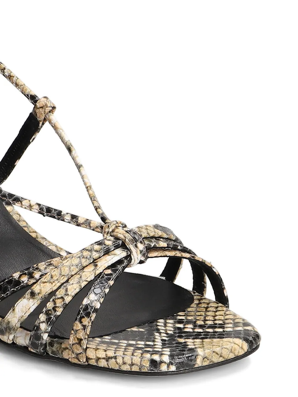 Julie Dee python-print strappy sandals Beige